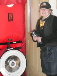 Sally with Blower Door